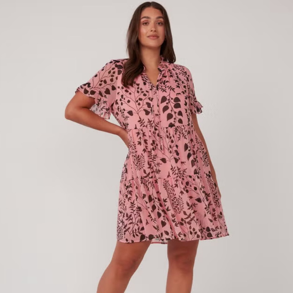 Estelle Aurora Tiered Mini Dress NWT Size 2XL